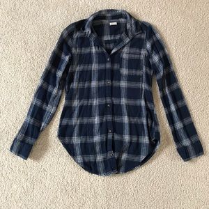 Abercrombie drapey plaid shirt